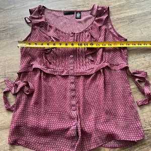 Apostrophe sheer sleeveless top
